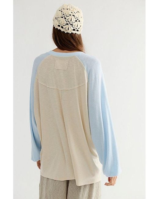 Free People Natural We The Free First Base Long Sleeve Tee