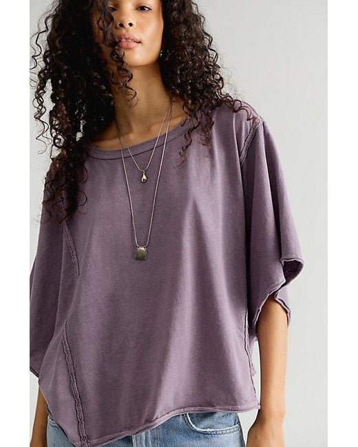 Free People Purple Next Level Tee