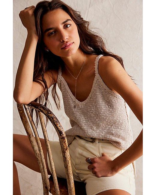 Free People Brown Don't Go Tank Top