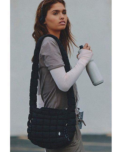 Fp Movement Black Quilted Baby Carryall Sling Bag