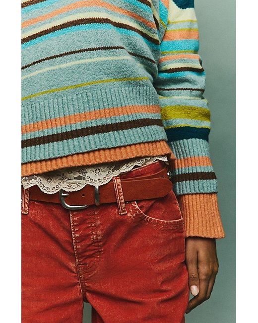 Free People Red Rhodes Suede Belt