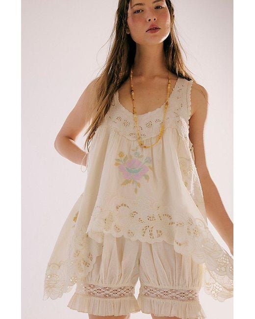Intimately By Free People Natural Eye Catcher Bloomsie Romper By