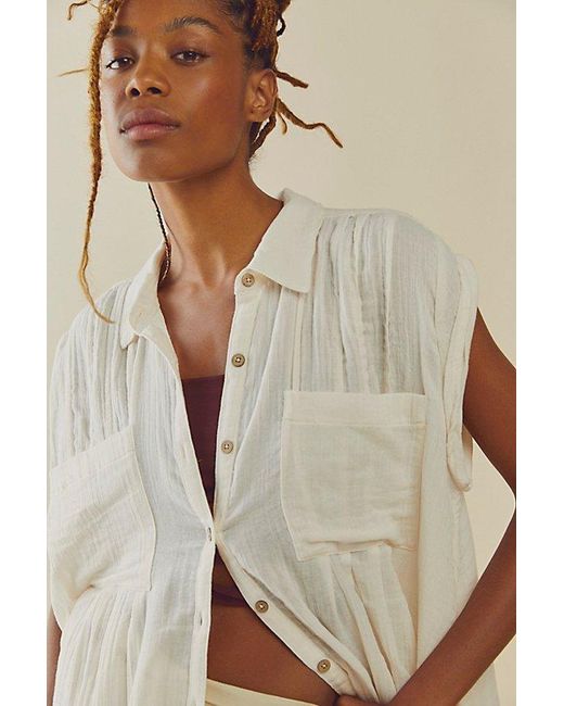 free-est Natural Not So Basic Shirtdress Tunic By