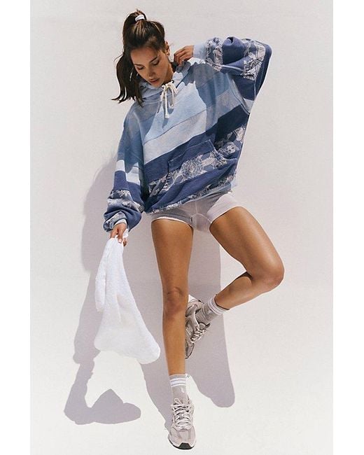 Fp Movement Blue Final Call Bandana Logo Hoodie