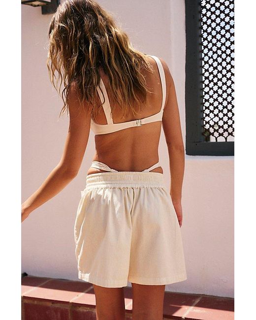 Free People Natural Flores Shorts
