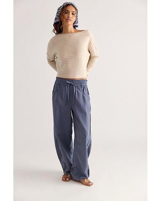 Free People Blue Spencer Cashmere Pullover