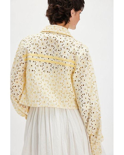 Free People White Dream A Little Dream Top