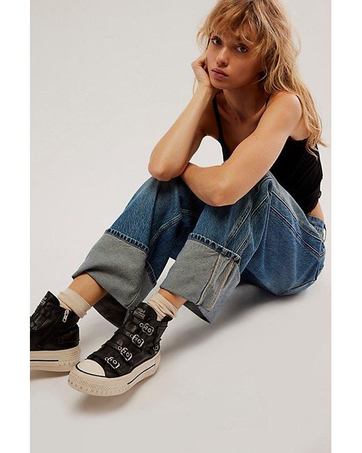 Ash Brown Mae Buckle Hi Top Trainers Shoe