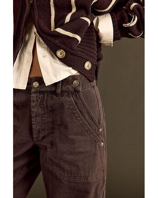 Free People Brown Crystal Skies Barrel Pants