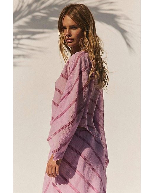 free-est Pink Paula Patterned Skirt Set By