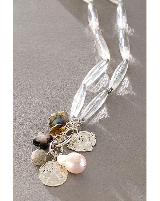 Chan Luu Black Quartz Dangle Necklace