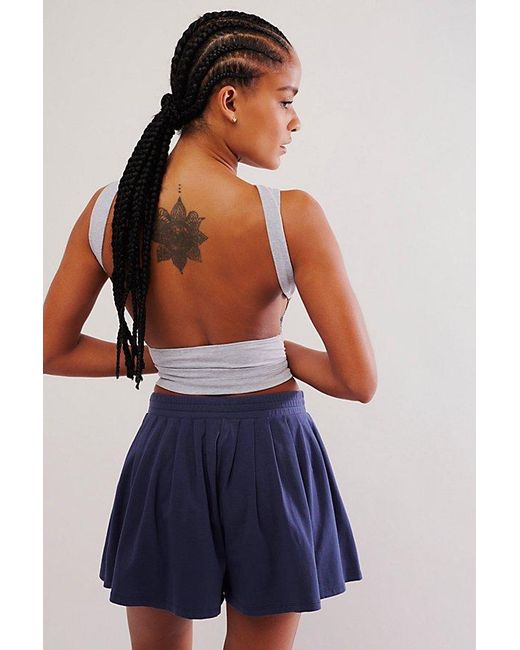 Intimately By Free People Blue Weekend Friend Pleated Boxers