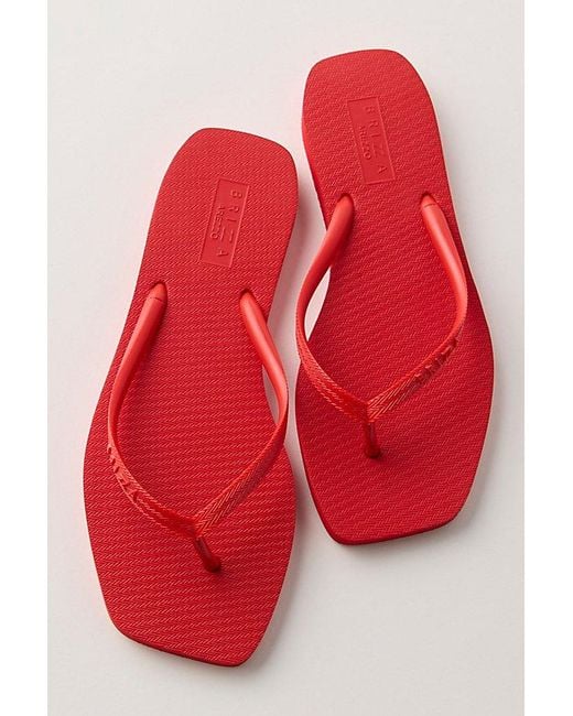 Brizza Arezzo Red Going Coastal Flip Flops By