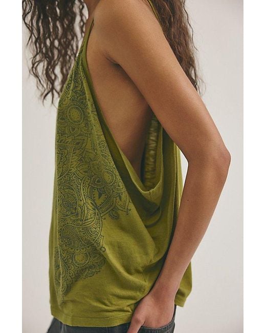 Free People Green Heirloom Tank Top