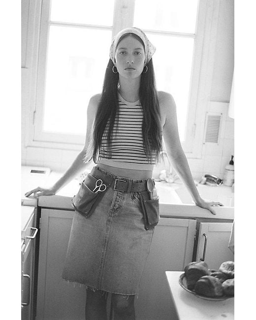 Free People Blue Crew Cargo Pocket Belt