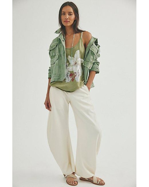 Free People Green Fp X Juliet Johnstone Shoreside Tank Top