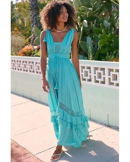 Free People Santa Maria Maxi Dress in Green | Lyst