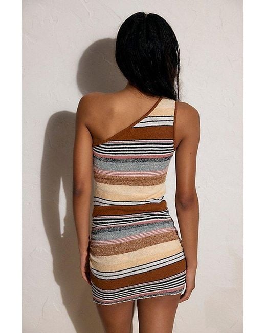 free-est Multicolor Sun Rays Sweater Mini Dress By