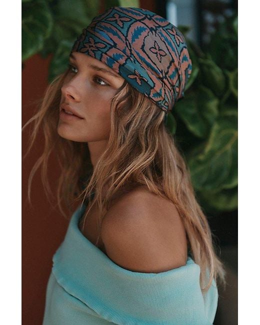 Free People Black So Silk Printed Bandana