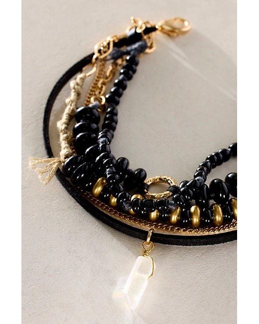 Free People Natural Hailee Beaded Anklet