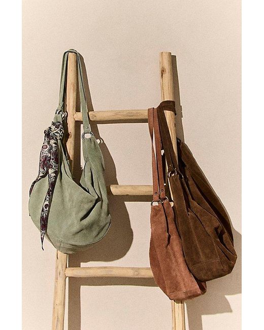 Free People Brown Roma Suede Tote Bag