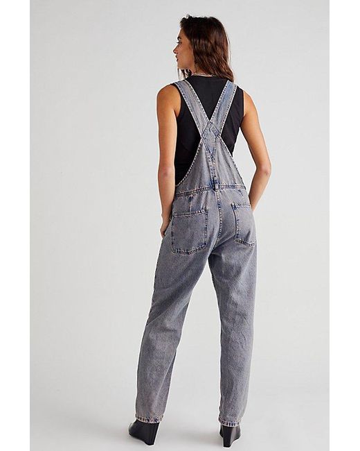 Free People Multicolor Ziggy Denim Overalls At Free People In Pink Dreams, Size: Large