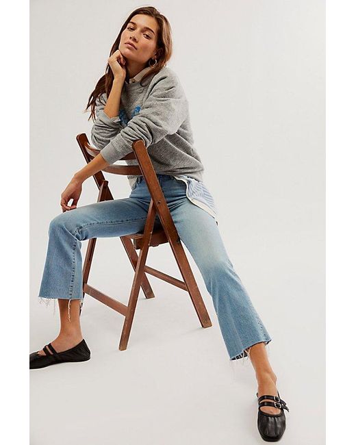 Mother Blue The Hustler Ankle Fray Jeans At Free People In Home On The Range, Size: 27