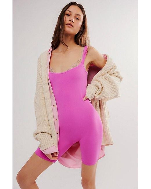 Free People Pink Easy Does It Romper