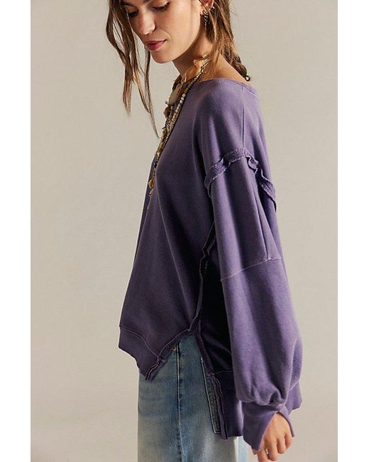 Free People Blue Camden Sweatshirt