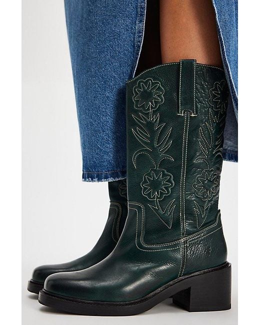 Frye Blue For Fp Kate Deco Stitch Boots