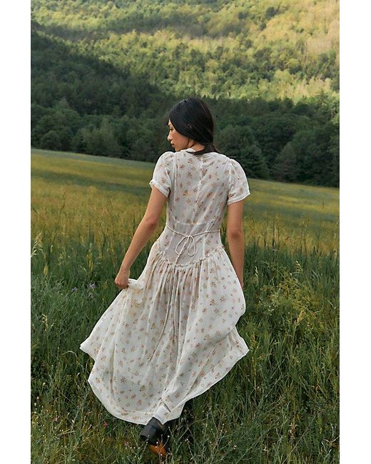 Free People Green Falling Petals Maxi Dress