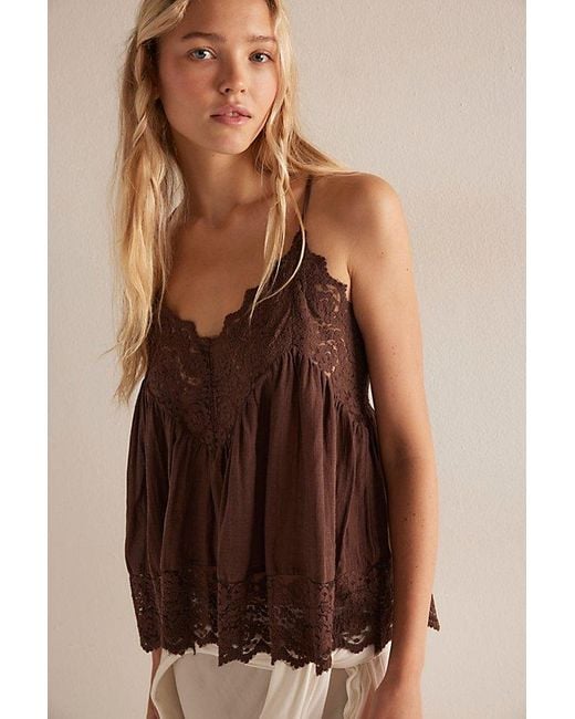 Intimately By Free People Brown Fiona Cami
