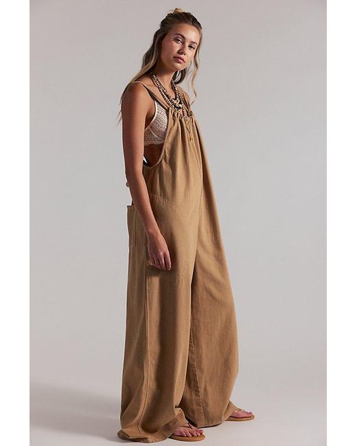 Free People Brown Freebird Jumpsuit