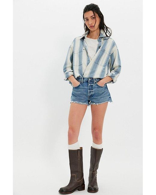 Agolde Blue Parker Shorts
