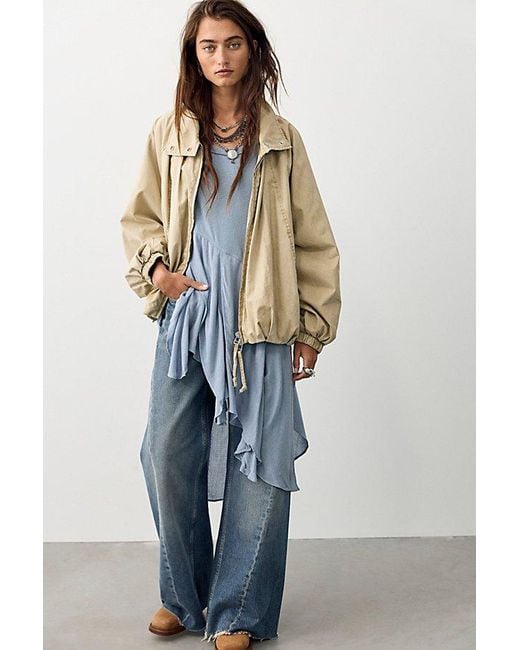 Free People Blue Sedona Maxi Tee Top