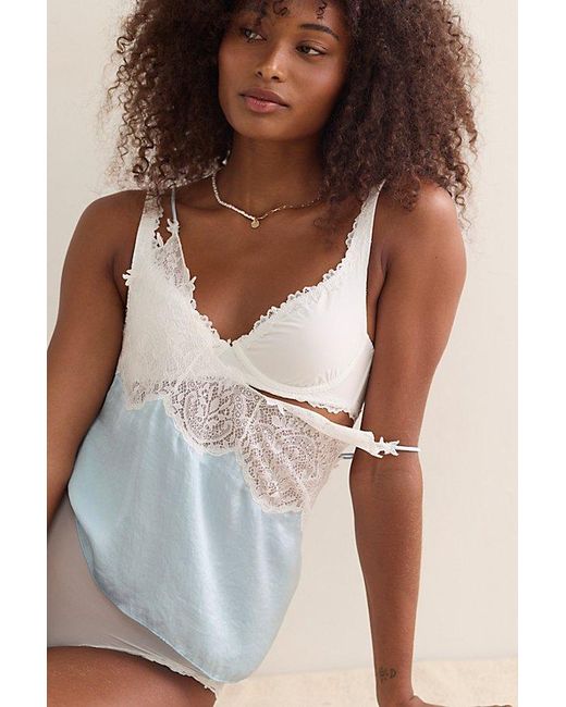 Intimately By Free People Brown Charlie Lace Microfiber Plunge Underwire Bra By