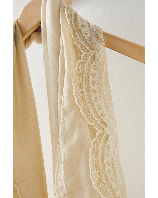 Free People Natural Lovelace Washed Scarf At In Antique