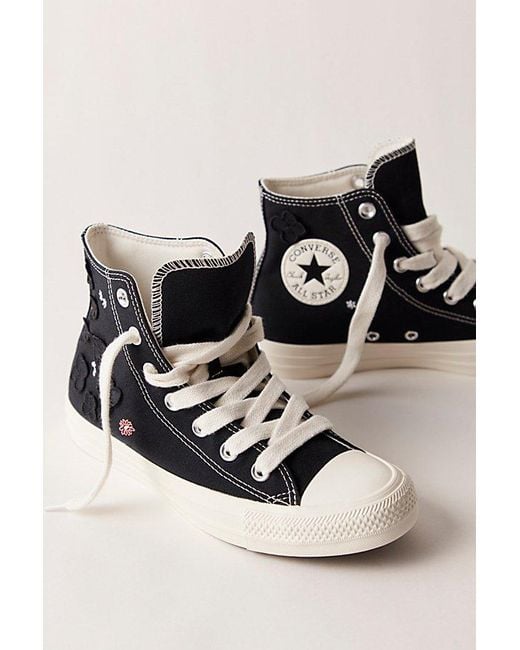 Free People Black Chuck Taylor All Star Hi Greenhouse Sneakers