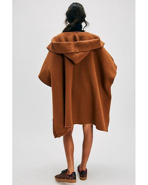 Free People Red All I Need Cozy Hooded Kimono At In Tobacco