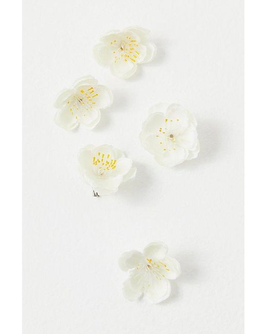 Free People Brown Milas Floral Hair Clip Pack