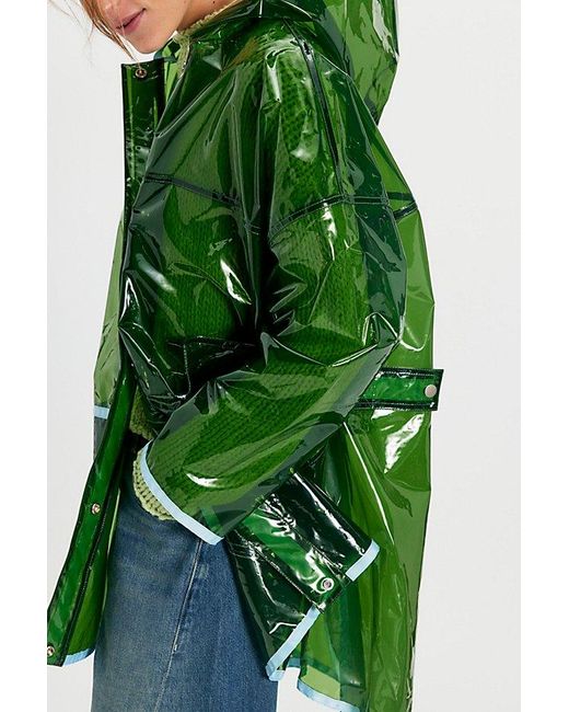 Free People Green Xanadu Magic Raincoat Jacket