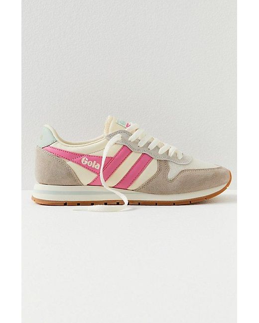Gola Multicolor Daytona Sneakers At Free People In Feather Grey/fluro Pink, Size: Us 7