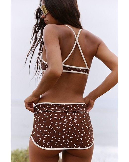Strait The Label Brown Lineup Surf Skort