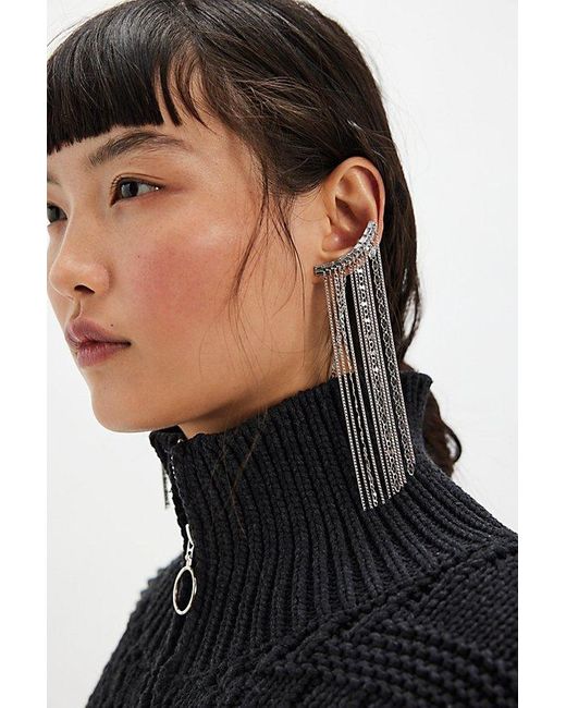 Free People Black Disco Ear Climbers