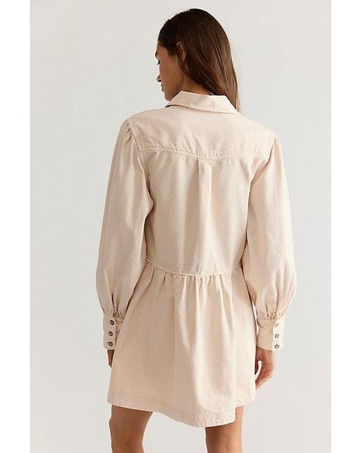 Free People Natural Marris Denim Mini Dress