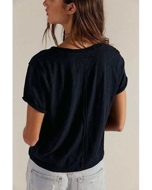 Free People Black Take 2 Tee