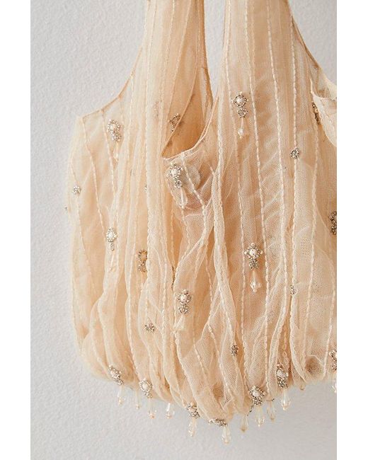 Free People Natural Twilight Mesh Clutch