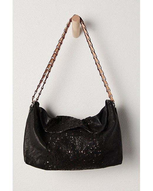 Free People Black Colette Leather Shoulder Bag