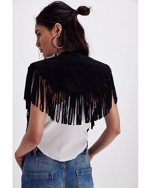 Urban Outfitters Blue Wide Eyes Suede Collar