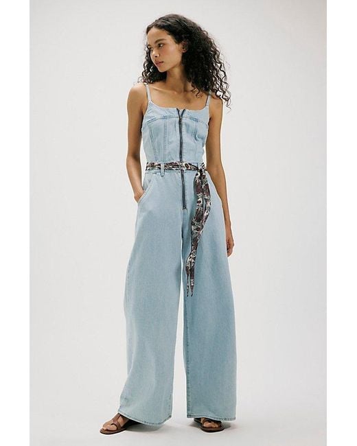 Levi's Blue Bustier Jumpsuit